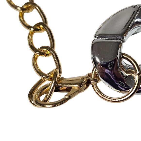 Elegant Gold Silver Tone Chunky Chain Statement Bracelet Fashion Jewelry Women - Picture 3 of 5